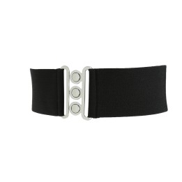 women's elastic wide belt with a 3-button buckle, GLORIA Made in France