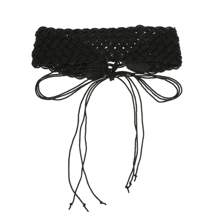 Wide Women braided Belt, Style Obi LILOU