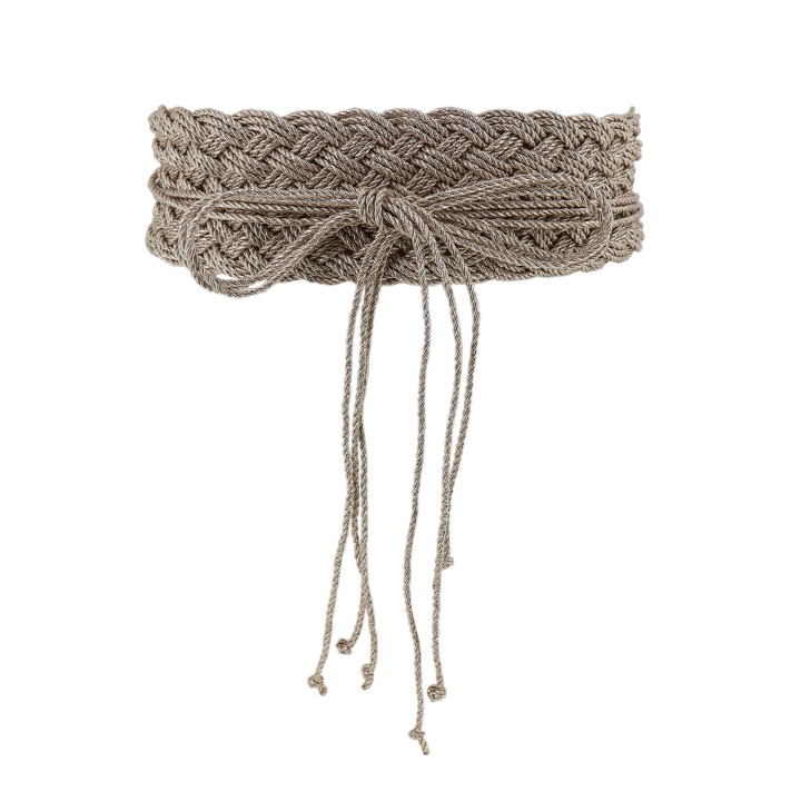 Wide braided women's belt, Obi style, LILOU