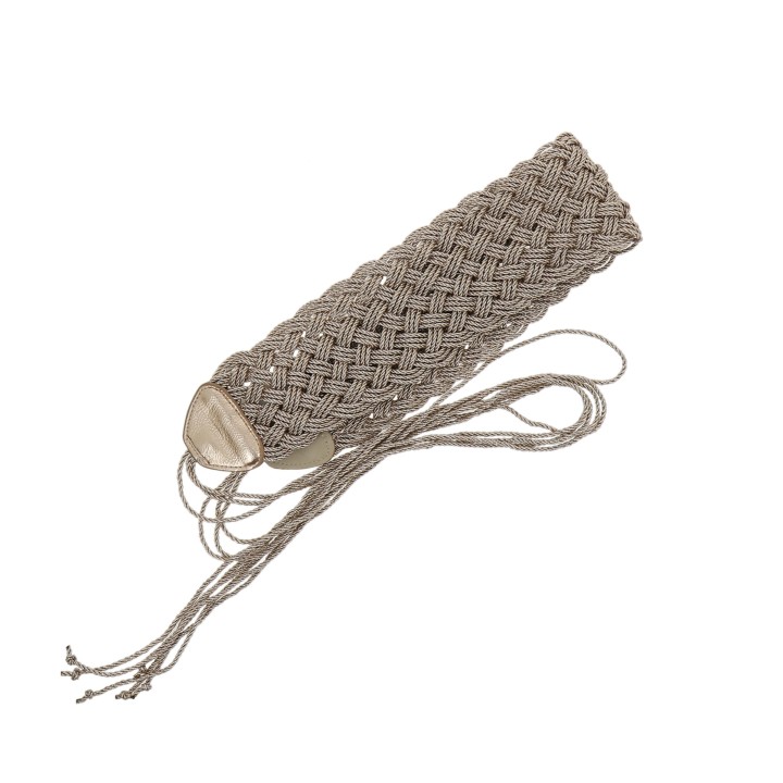Breiter geflochtener Damengürtel, Style Obi, LILOU