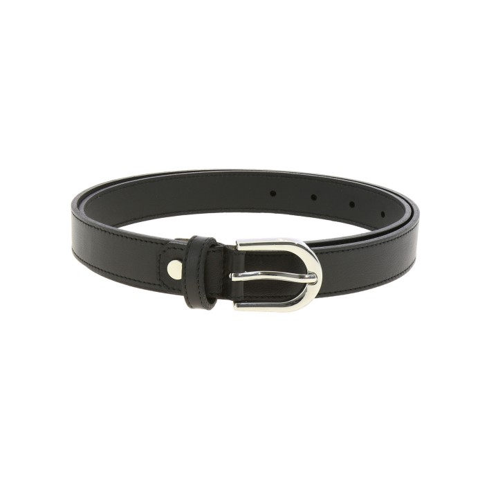 Cinturón para mujer en cuero italiano, LUNA, Fabricado en Francia