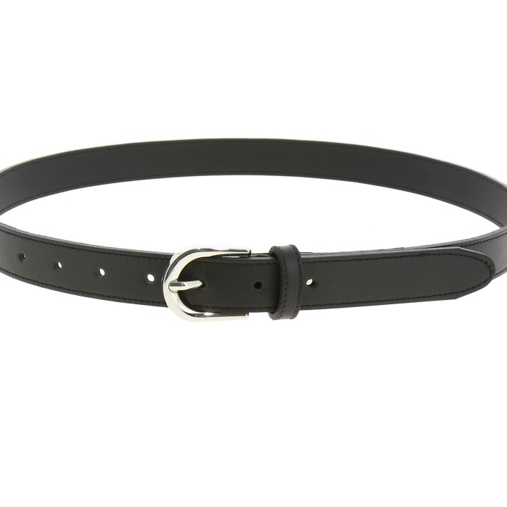 Cinturón para mujer en cuero italiano, LUNA, Fabricado en Francia