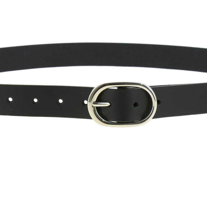 Women's Belt 1.2 Inches Width, Genuine Italian Leather, HENRIETTA, Made in France