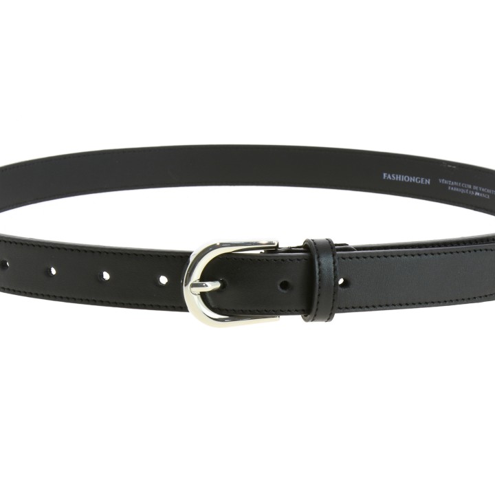 Women's belt in Italian leather, LUNA, Made in France