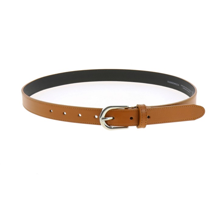 Women's belt in Italian leather, LUNA, Made in France