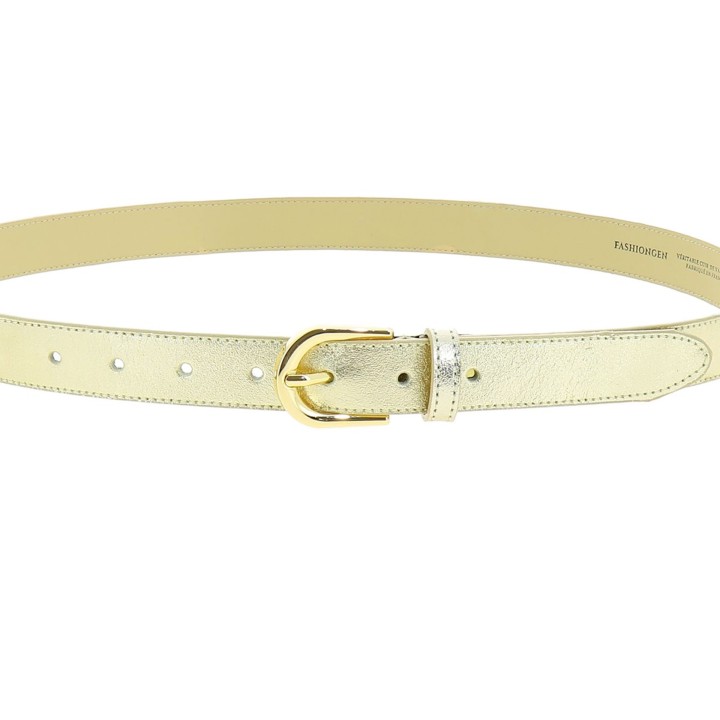Cinturón para mujer en cuero italiano, LUNA, Fabricado en Francia