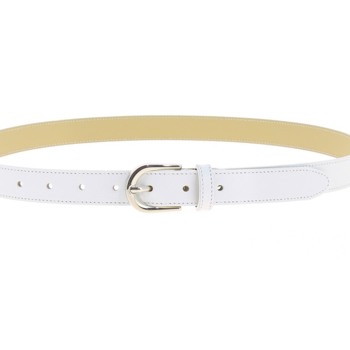 Women's belt in Italian leather, LUNA, Made in France