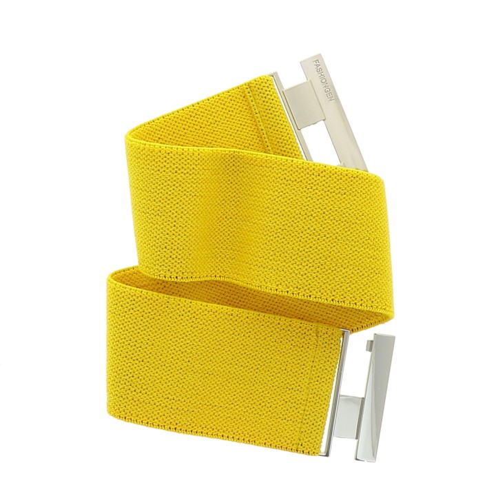 Women's belt elastic cotton, Made in France, YVETTE