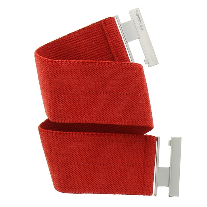 Women's belt elastic cotton, Made in France, YVETTE
