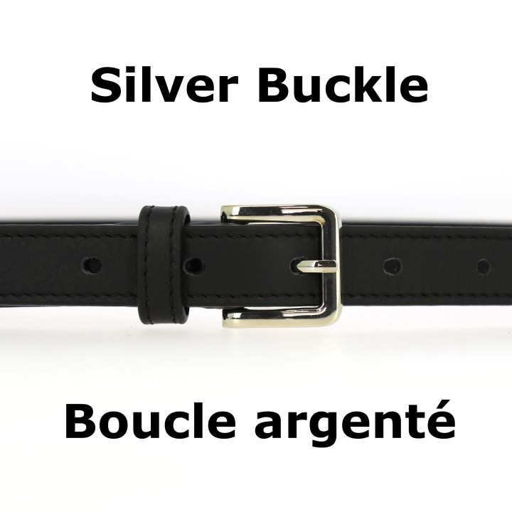 Women's belt 2 cm genuine CUIR ITALIEN LINDA
