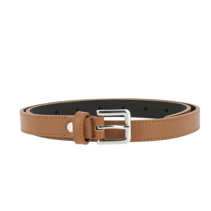 Women's belt 2 cm genuine CUIR ITALIEN LINDA