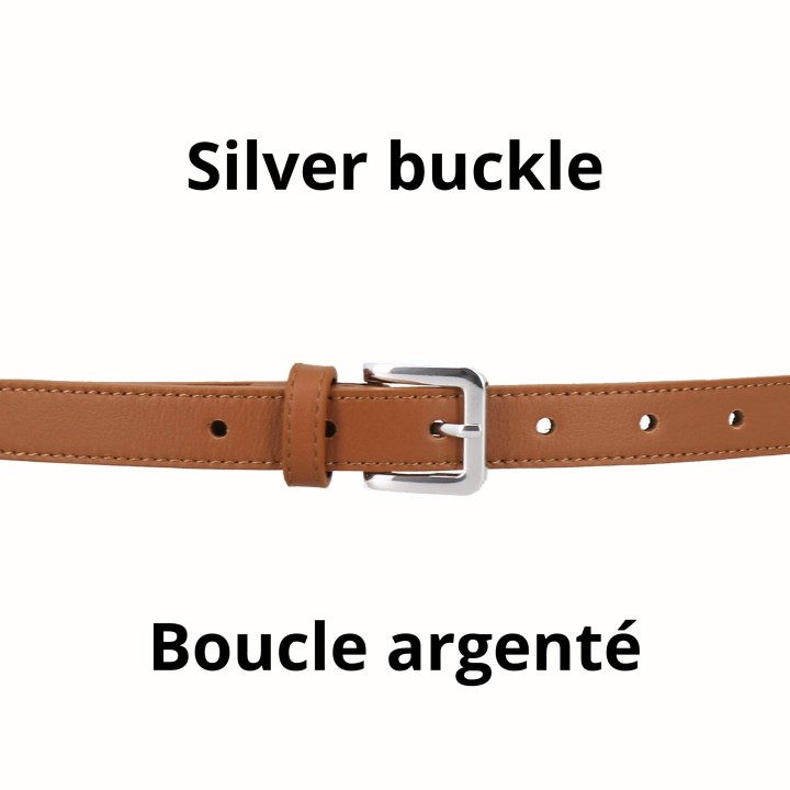 2 cm Gürtel echtes italienisches Leder für damen, LINDA