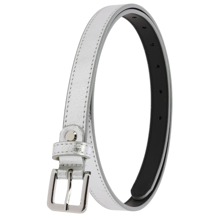 Cinturón de 2 cm cuero italiano genuino para las mujeres, LINDA