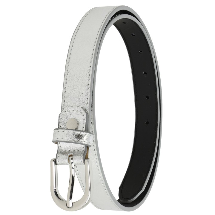 Women's belt in Italian leather, LUNA, Made in France