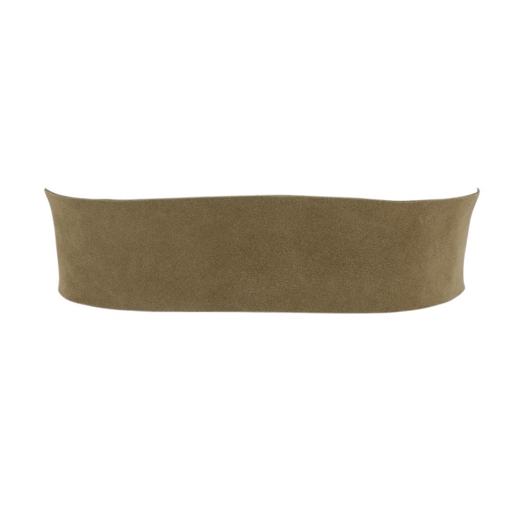 Wide women's belt in suede Made in FRANCE, ANETTE
