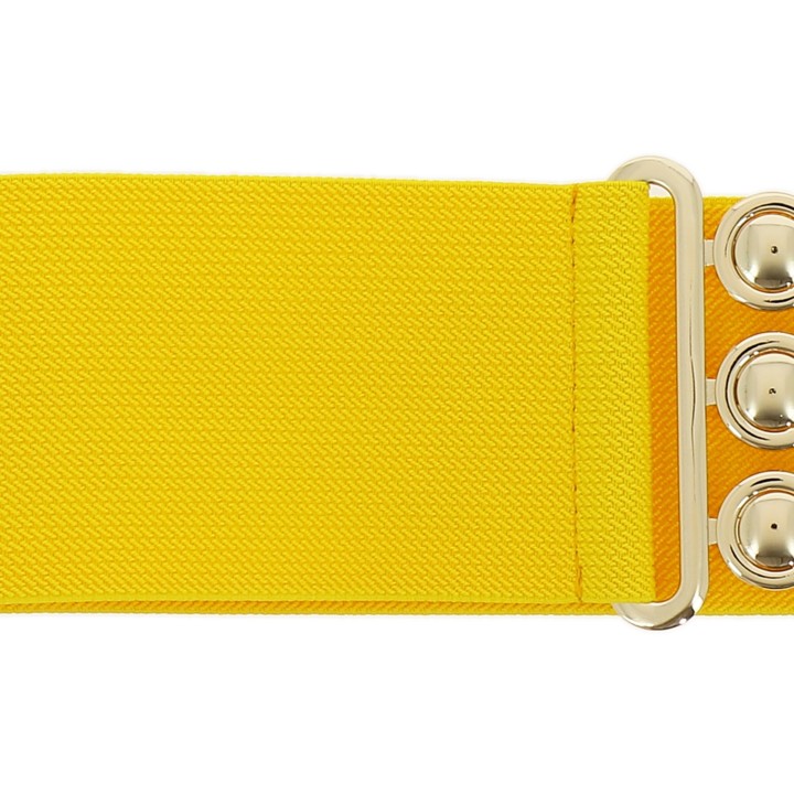 women's elastic wide belt with a 3-button buckle, GLORIA Made in France