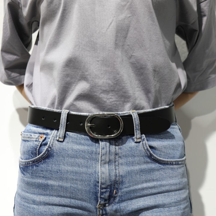 Women's Belt 1.2 Inches Width, Genuine Italian Leather, HENRIETTA, Made in France