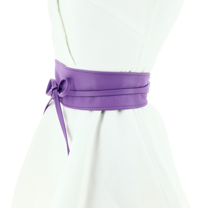 women's belt Obi Italian leather Made in France CASSIANE