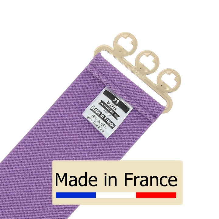 women's elastic wide belt with a 3-button buckle, GLORIA Made in France