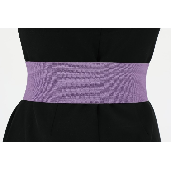 women's elastic wide belt with a 3-button buckle, GLORIA Made in France