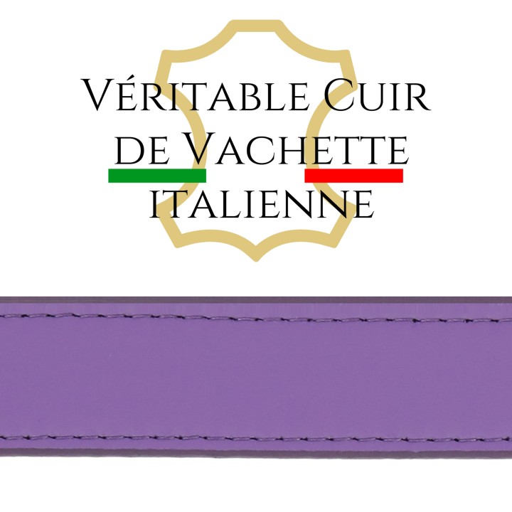 Damengürtel aus italienischem Leder, LUNA, hergestellt in Frankreich