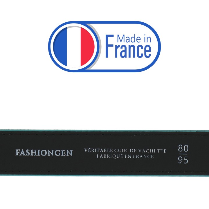 Damengürtel aus italienischem Leder, LUNA, hergestellt in Frankreich