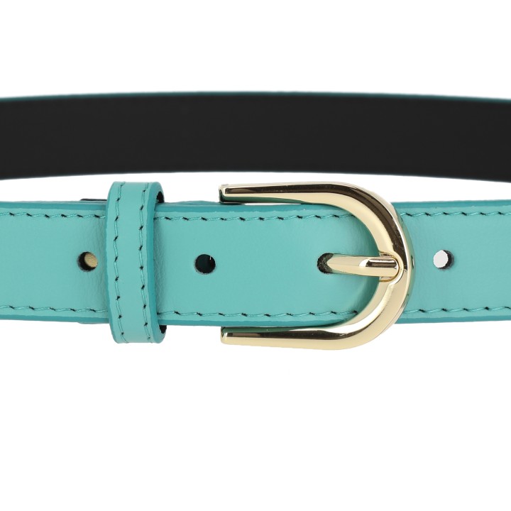 Women's belt in Italian leather, LUNA, Made in France