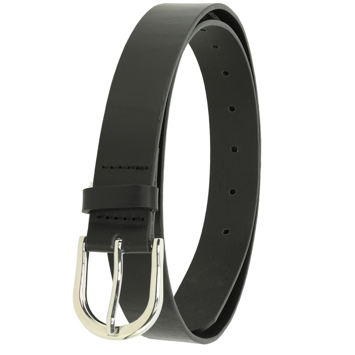 Women's belt in bull leather vegetable-tanned, 3 cm width, RIVOLI