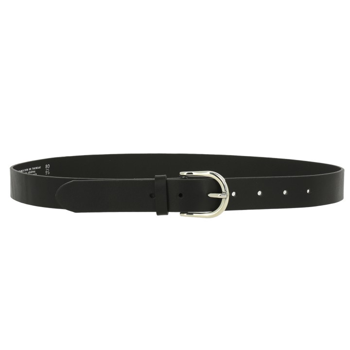 Women's belt in bull leather vegetable-tanned, 3 cm width, RIVOLI