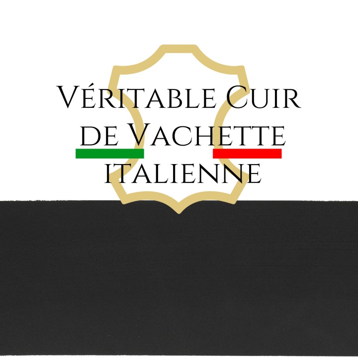Cinturón para mujer en cuero italiano, ESTIENNE, Fabricado en Francia
