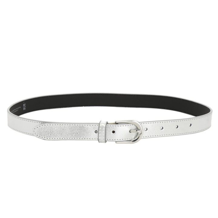 Cinturón para mujer en cuero italiano, LUNA, Fabricado en Francia