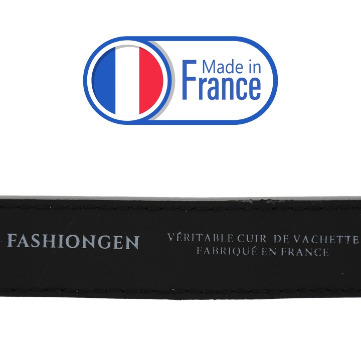Women genuine Italian leather belt LUNA, Made in France