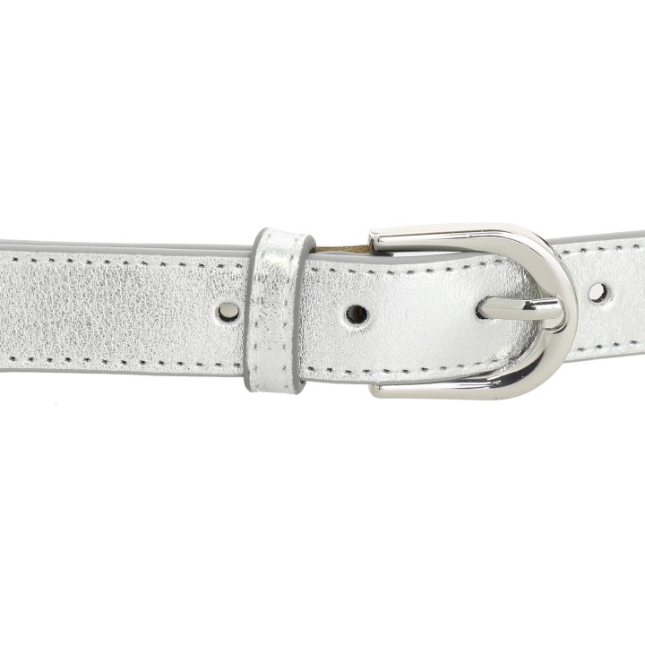 Women's belt in Italian leather, LUNA, Made in France