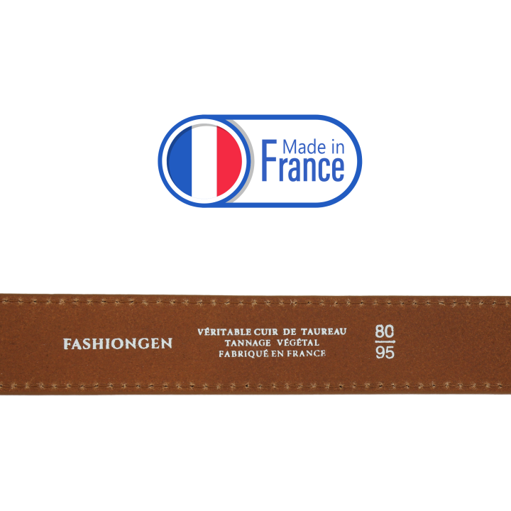 Cowhide leather belt for men, vegetable tanning, ROLFE