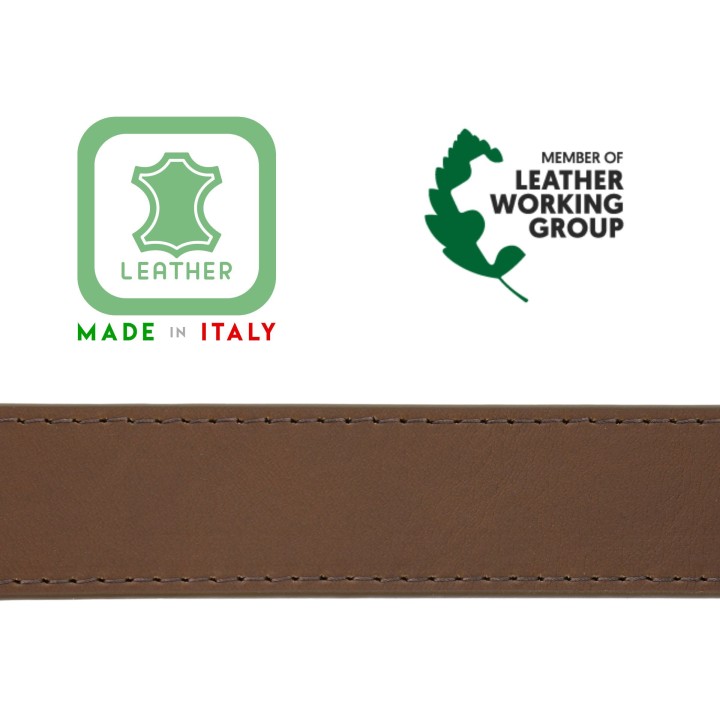 Men's belt in bull leather, vegetable-tanned, ROLFE