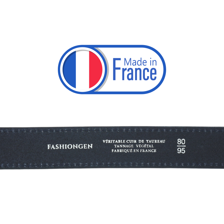Cinturón para hombre de piel de toro curtida vegetal, ROLFE