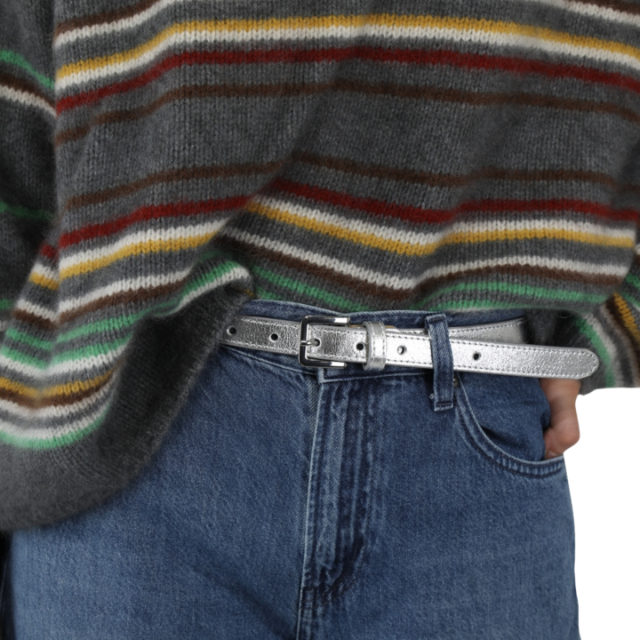 2 cm Gürtel echtes italienisches Leder für damen, LINDA