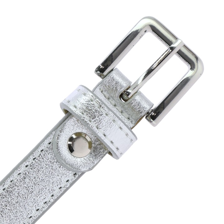 Cinturón de 2 cm cuero italiano genuino para las mujeres, LINDA